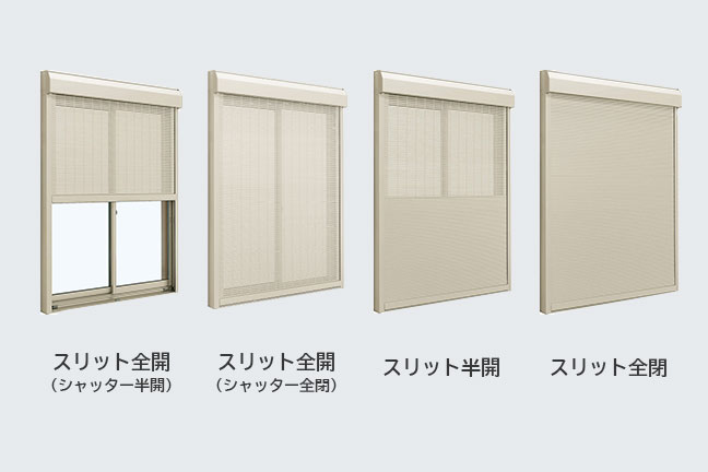 スリットタイプのシャッター