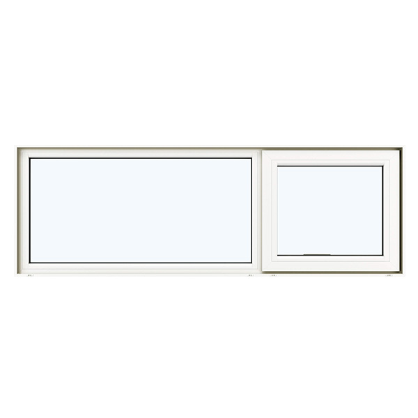 すべり出し窓  グレモンハンドル仕様 2連窓