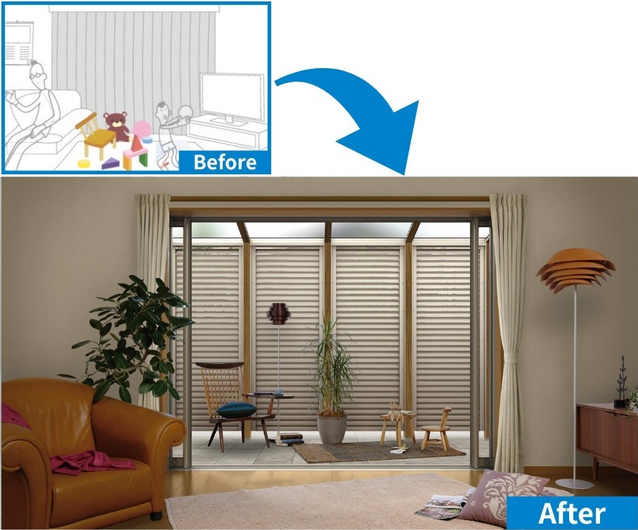 季節とつながる窓辺のリビングで、新しい「おうち時間」が流れます。